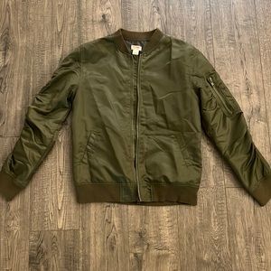 Green bomber jacket